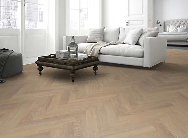 Lignum Fusion Twelve Premium Herringbone 12mm - Desert Oak - Laminate Flooring - 1.92m² Pack - Image 7