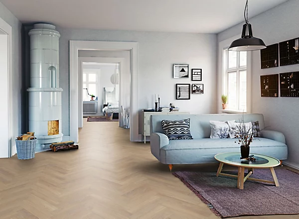 Lignum Fusion Twelve Premium Herringbone 12mm - Desert Oak - Laminate Flooring - 1.92m² Pack - Image 6