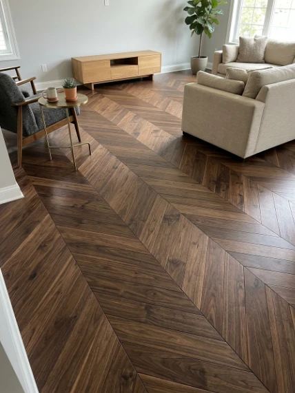 Chevron Walnut Floorig Dubai