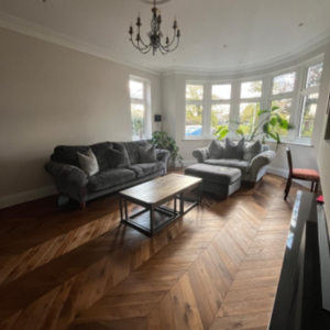 Double Smoked Chevron Flooring