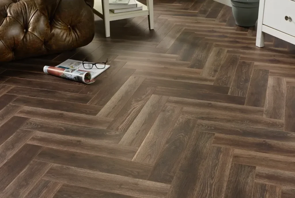 Luxurious Herringbone Floor Installed