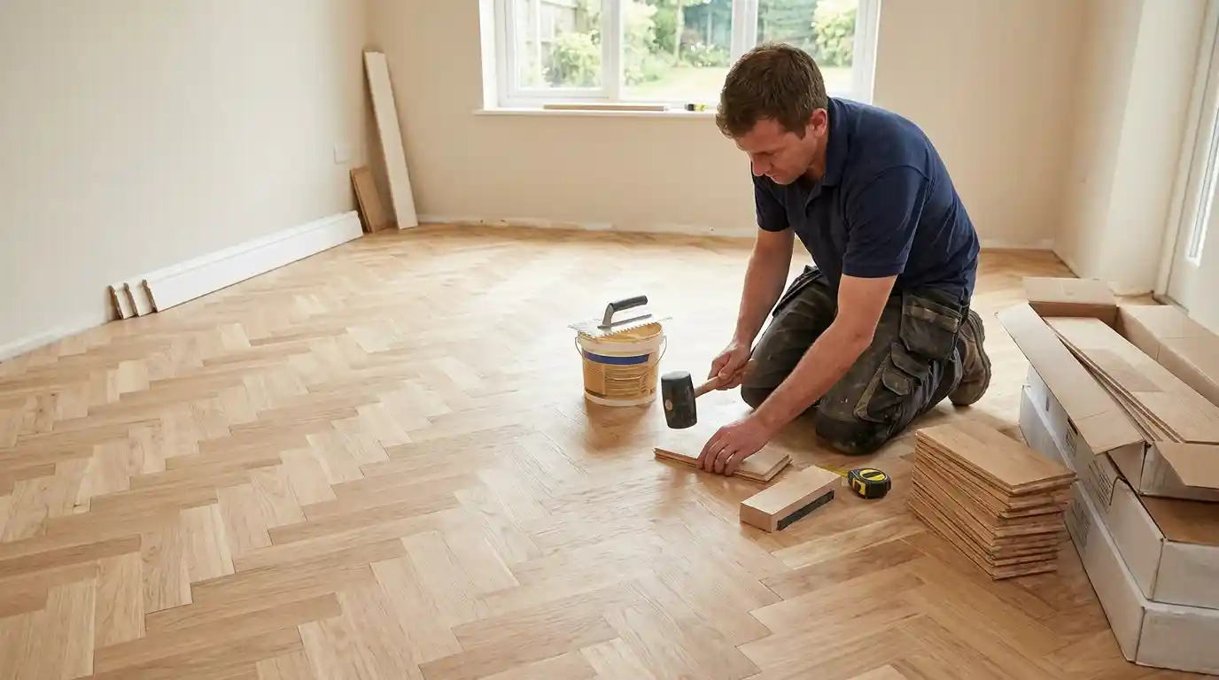 Parquet Flooring Installation Service by Online Flooring Team