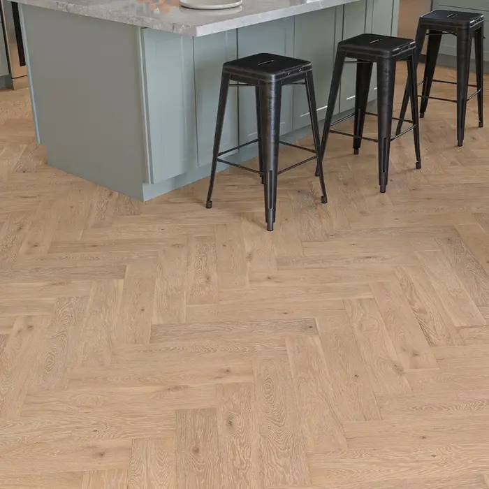 Herringbone Smoked Grey Brushed Oiled Engineered Oak