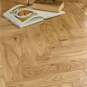 Uniqo Herringbone Natural Brushed Lacquered Engineered Oak