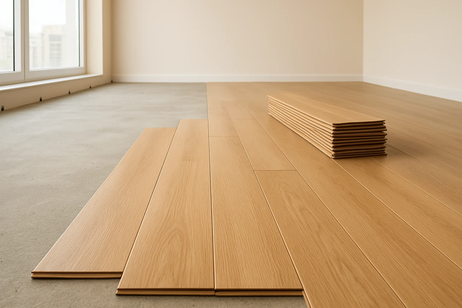 Installing vinyl plank flooring over prepared concrete